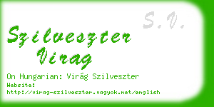 szilveszter virag business card