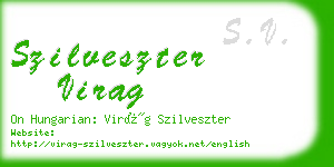 szilveszter virag business card